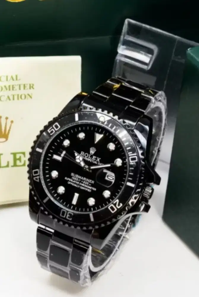 Sale..Jam Rolex Hitam Biru Hijau Tanggalan Aktif