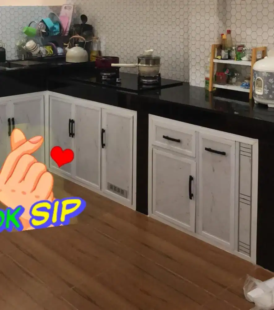 Kitchen set bahan aluminium acp anti ryap anti kropos kuat api