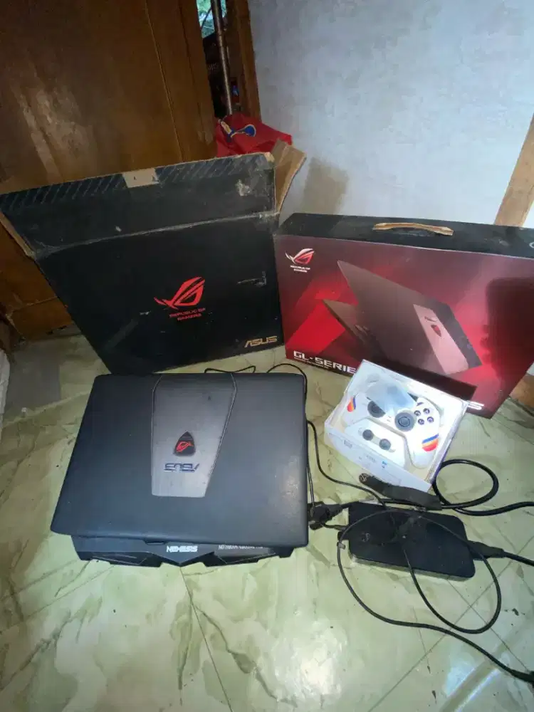 LAPTOP ROG ASUS GL552JX + MULUS!! +AKSESORIS LENGKAP!!