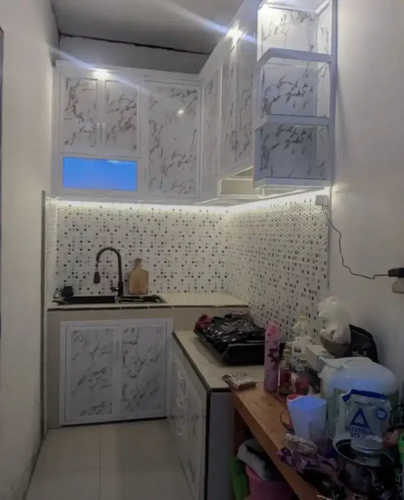 Kitchen set bahan aluminium acp anti ryap anti kropos kuat api