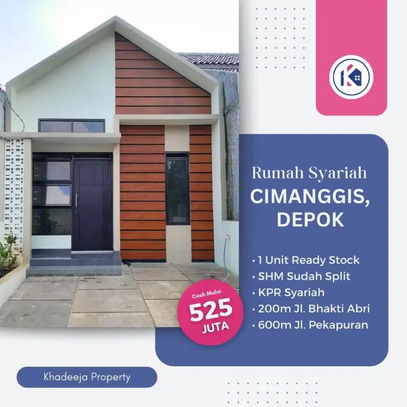 Rumah ready Cimanggis Depok DP 0%