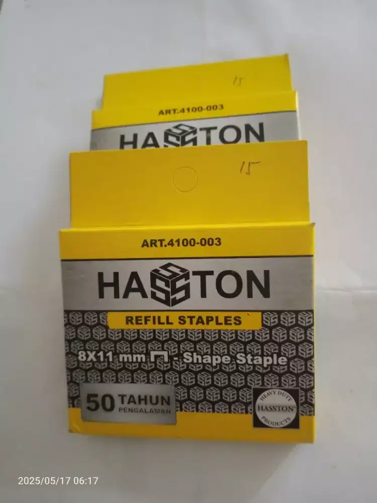Isi Refill Staples Tembak Haston 8/11mm,  kualitas bagus