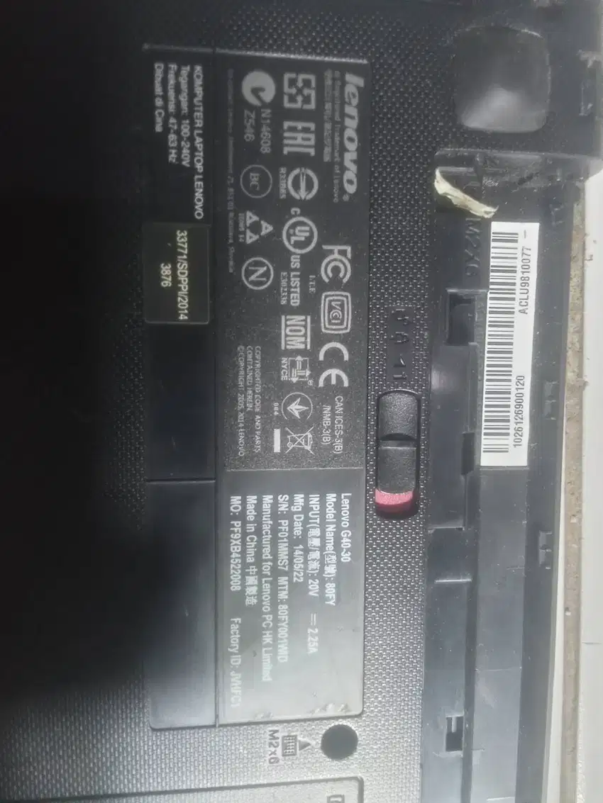 LAYAR LCD DAN FLEXIBLE LAPTOP LENOVO G4030 SECOND