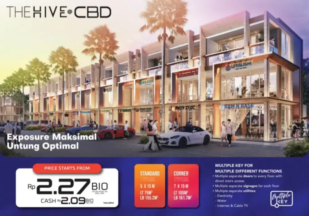 Ruko 3 Lantai Harga Murah Lokasi Strategis Dekat AEON Mall Di Lippo