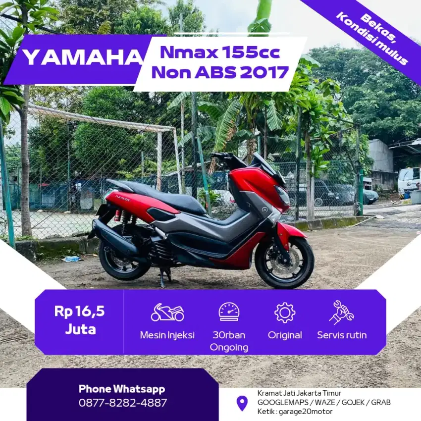 Yamaha Nmax 155cc Non Abs Bluecore Fi Tahun 2017