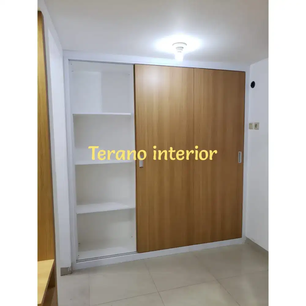 Lemari pakaian kitchen set backdrop TV custom