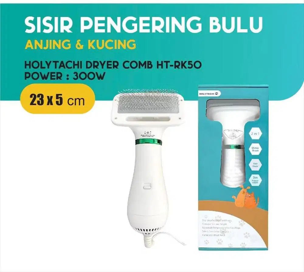 Holytachi Dryer Comb HT-RK50 Sisir Pengering Bulu Kucing / Anjing