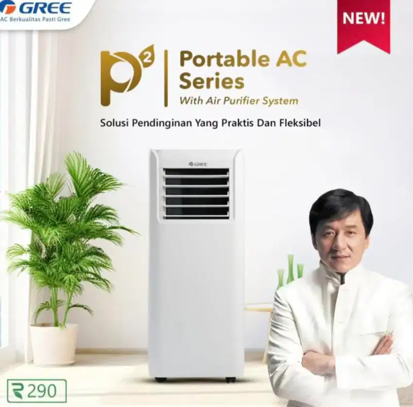 PROMO AC PORTABEL 1/2 PK GREE PAKAI AIR PURIFIER UDARA DINGIN BERSIH