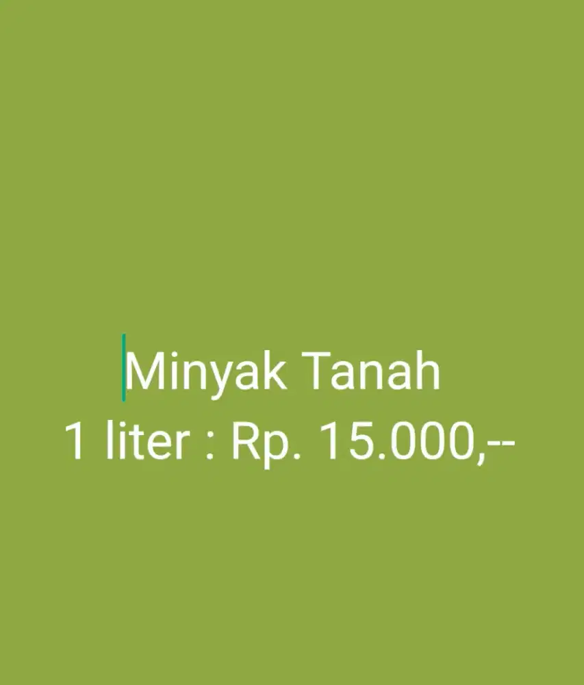 Minyak Tanah  15rb/liter