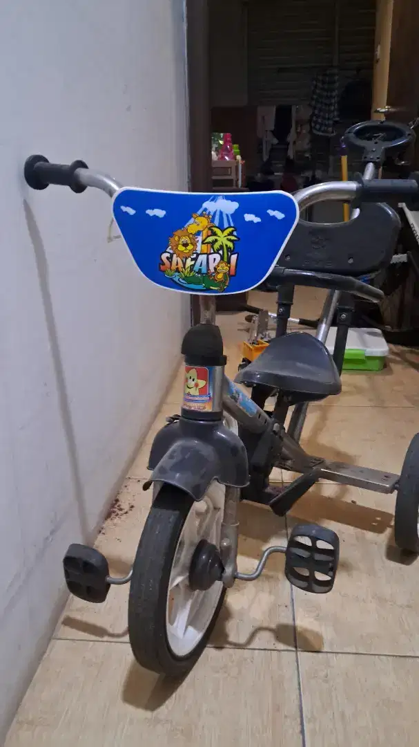 Sepeda roda tiga dsngan dorongan