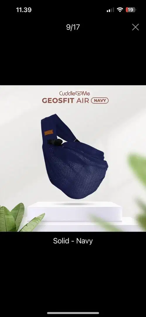 Cuddle Me Geosfit Air Navy - Gendongan Bayi M Shape