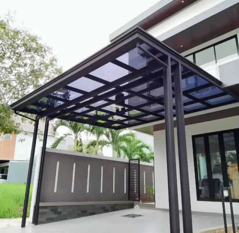 Kanopi atap solartuff transparan