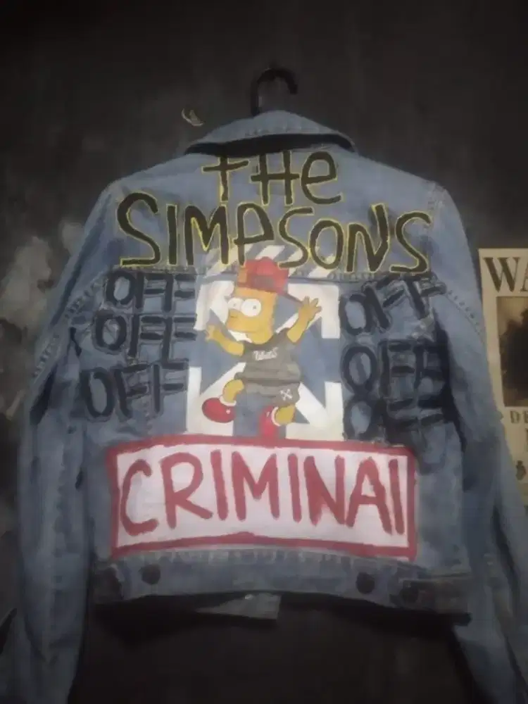 Jaket jeans custom the Simpsons