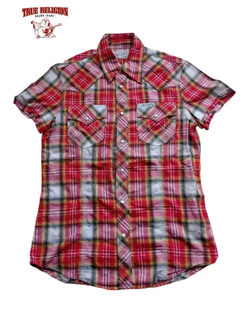 True Religion Plaid Western Shirt