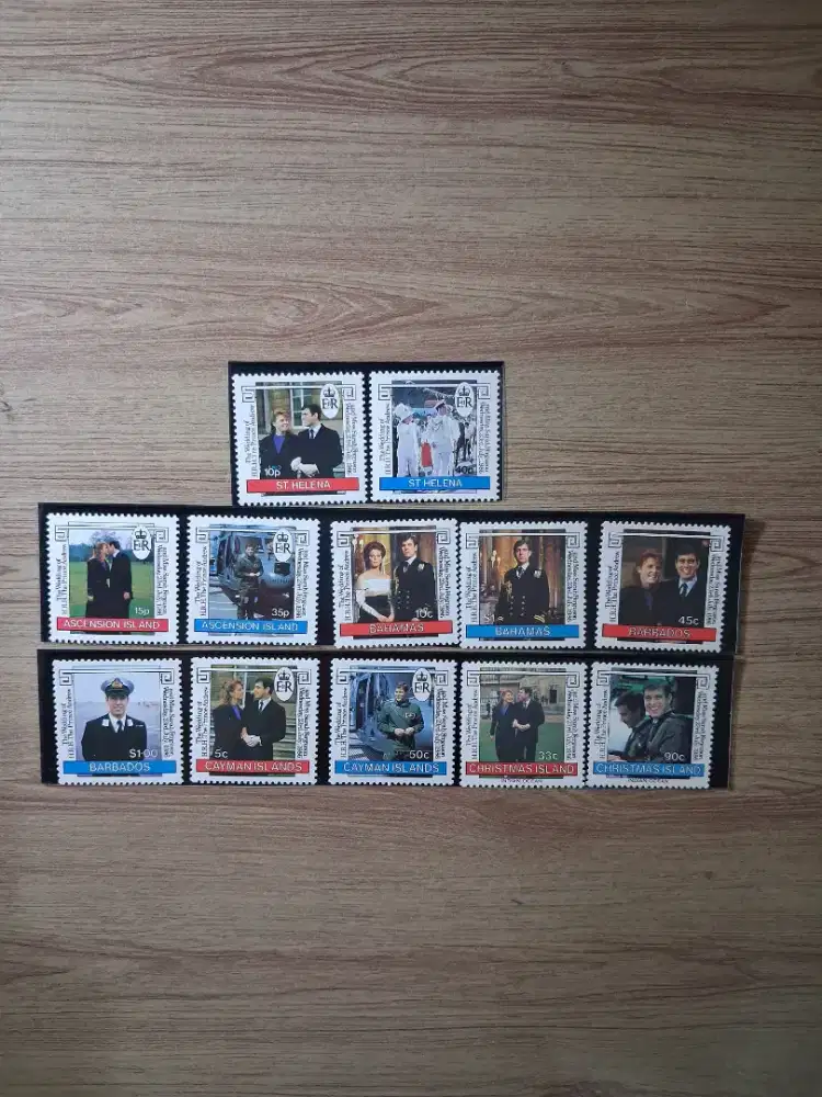 Perangko The wedding of Prince Andrew koleksi 1 set