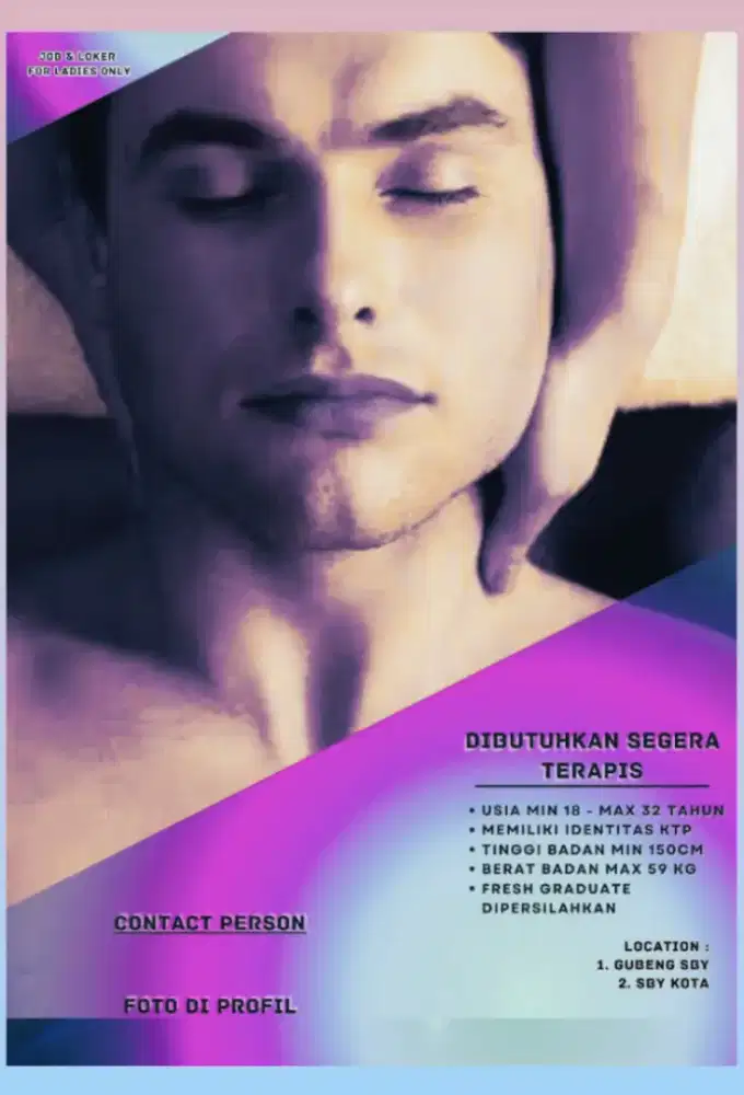 Loker khusus wanita, utk posisi Therapis di SPA