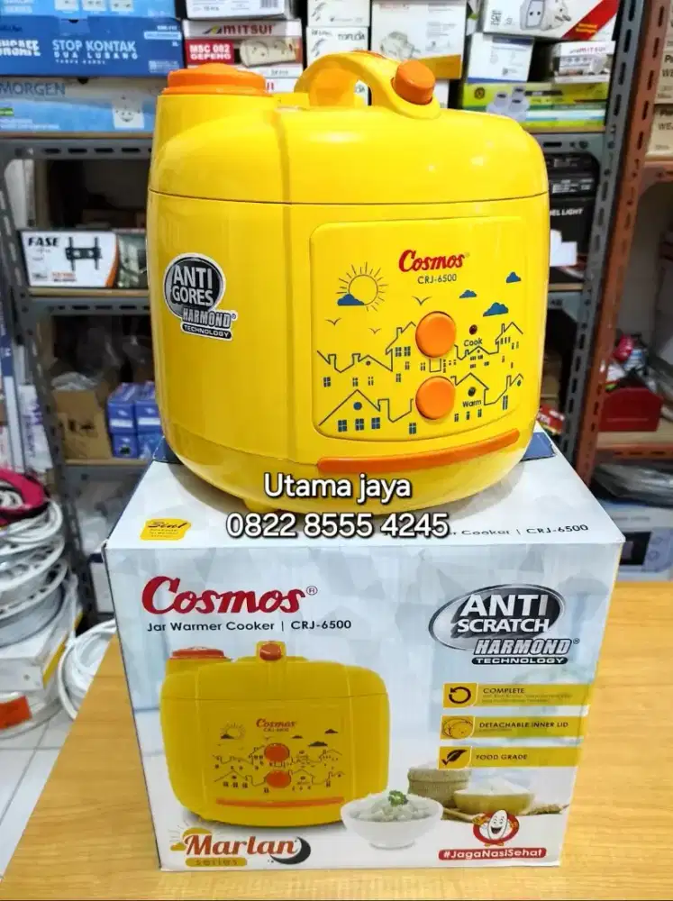 RICE COOKER 2L COSMOS HARMOND CRJ-6500 MARLAN SERIES PANCI ANTI GORES