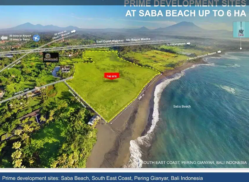 Tanah Super Murah Los Pantai Saba Gianyar Beach Front