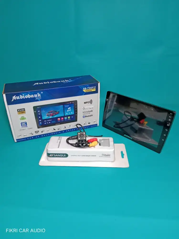 Head Unit Android AUDIOBANK AB-TV6912 KANSAS 9 2/64  & Camera Parkir