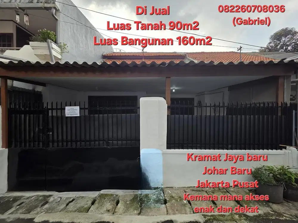 MURAHH L.TANAH 90m2  L.bangunan 160m2  2LT. 4 kamar tidur.
