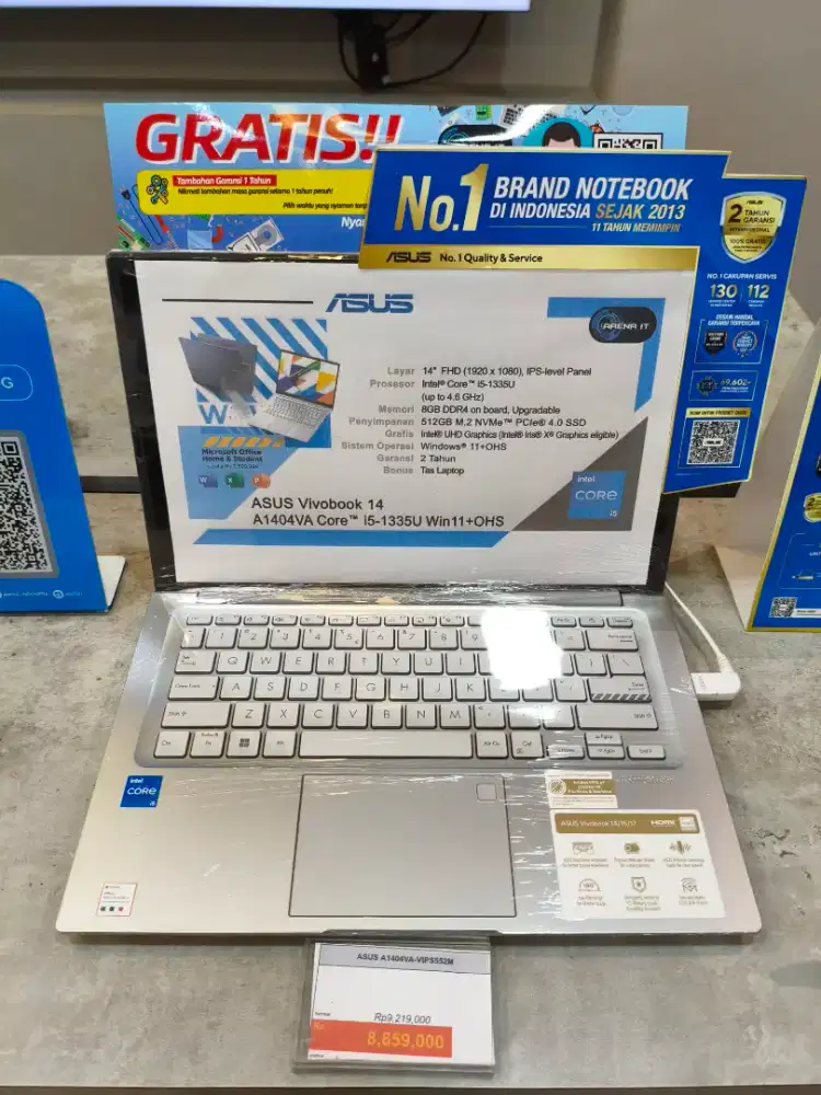 [Bisa Cicilan] Asus Vivobook 14 A1404VA, Gratis Hingga 2x Cicilan