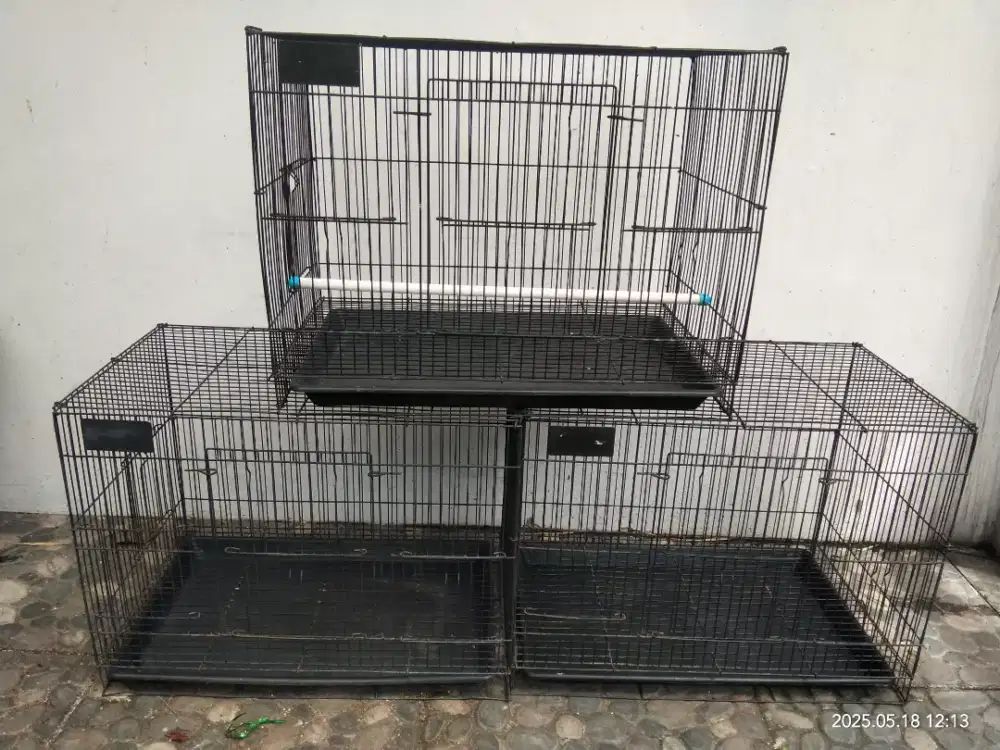 Sangkar besi kotak 3 unit