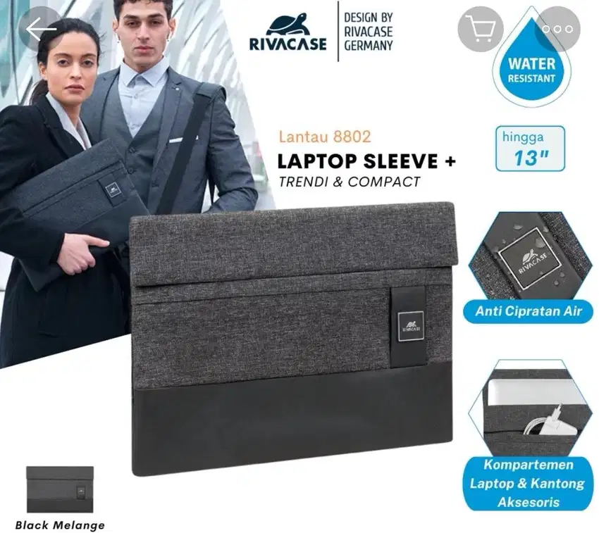 Rivacase laptop sleeve case 13 inch