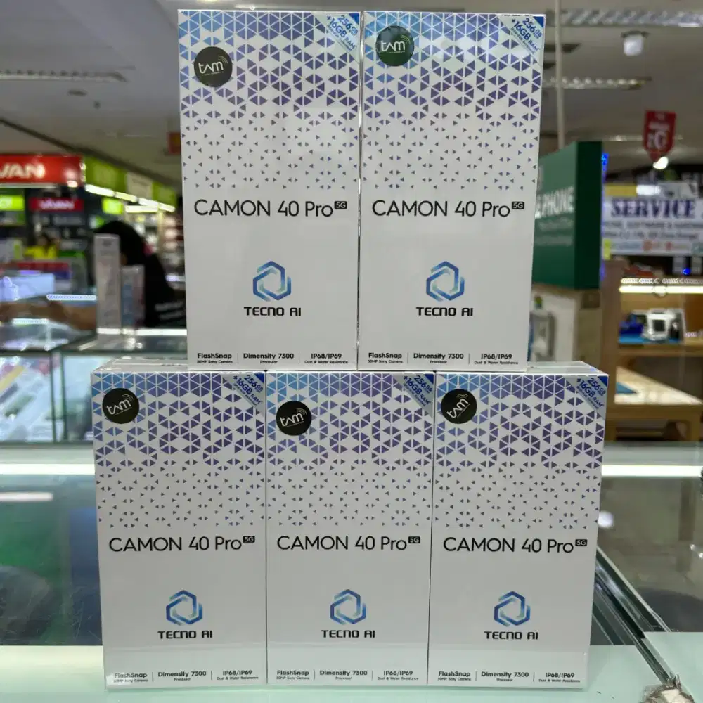 Tecno Camon 40 Pro ram 8gb+8gb/256gb 5G baru garansi resmi harga Prmo