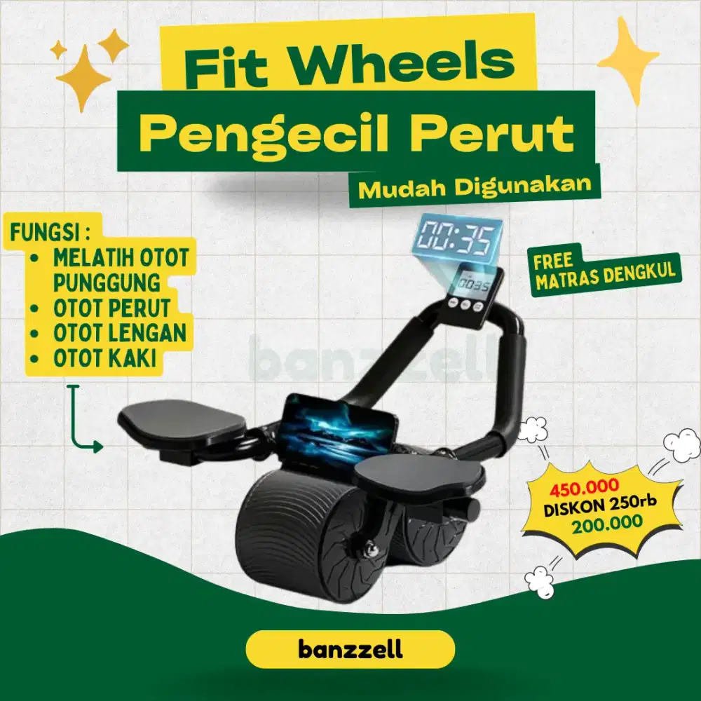 Ready fit wheels alat pengecil perut / alat olahraga