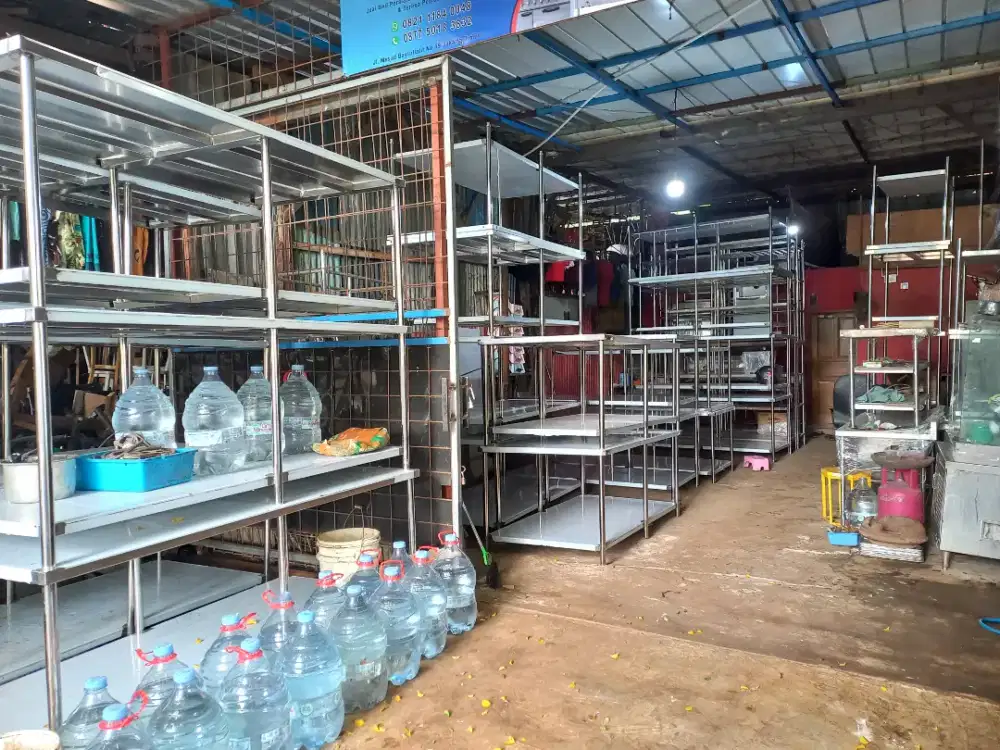 Meja stainless dan sink wastafel