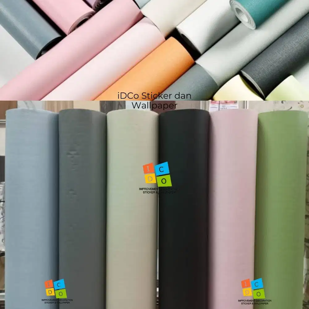 Sticker dinding polos linen sticker dindng murah berperekat