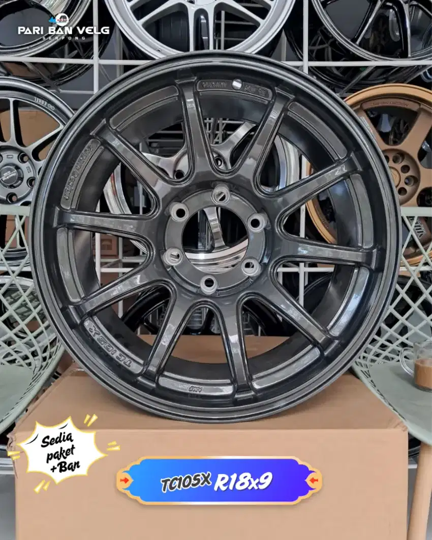 Velg JF Luxury TC105X Ring 18 lebar 9 
et. 0 4pcs pajero