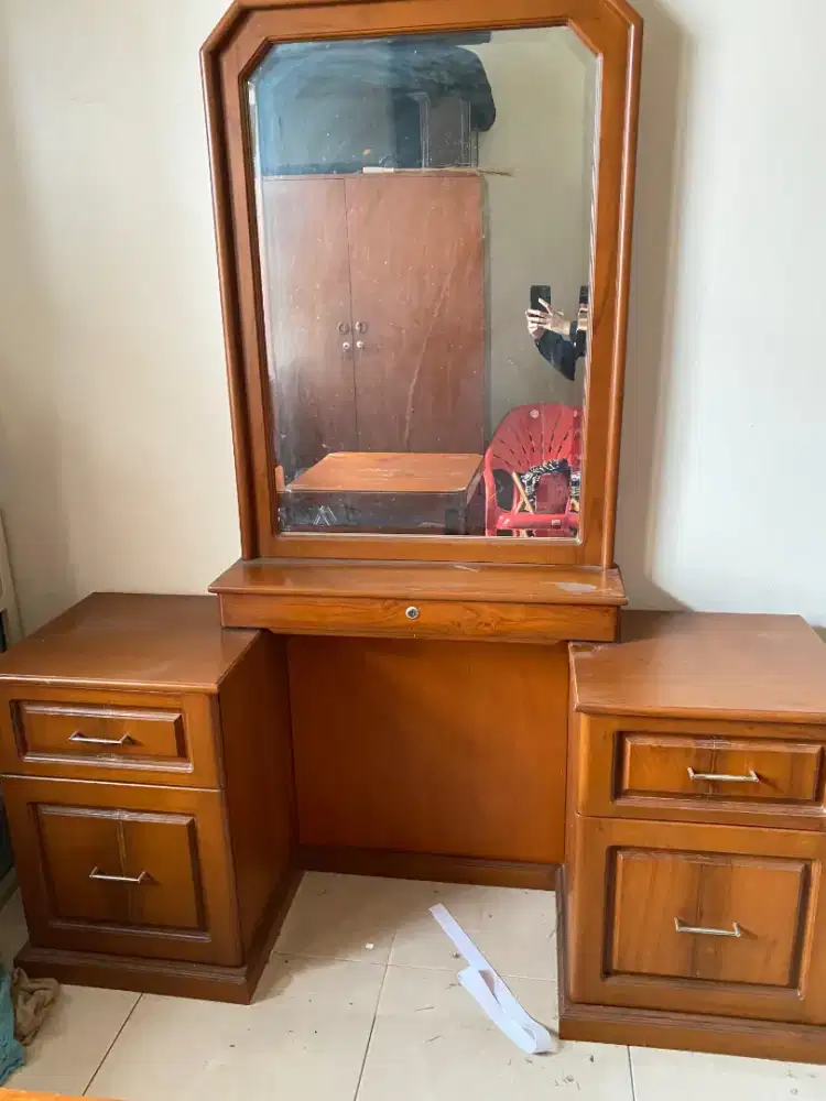 Meja rias kayu jati, no minus cocok langsung kirim.