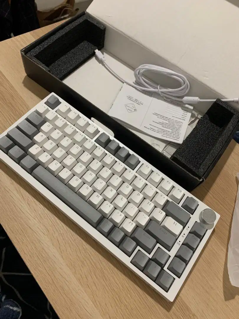 Ajazz AK820 Dual Tone 75% Mechanical Keyboard Wired White Backlight