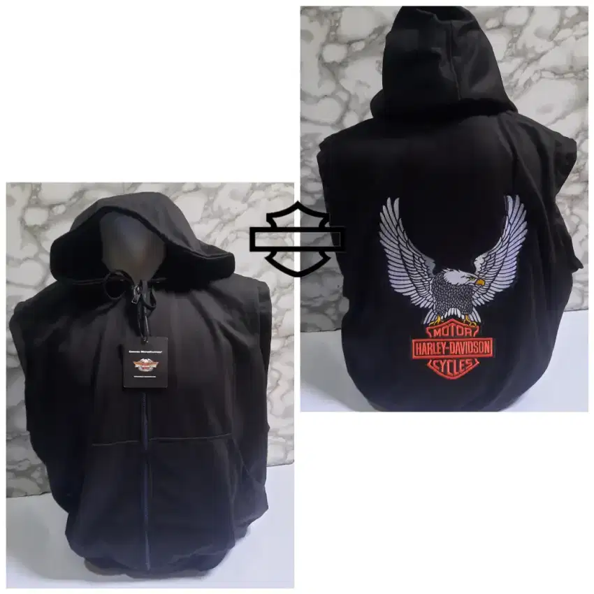 Rompi harley davidson original full bordir eagle