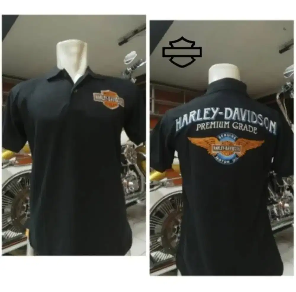 Polo shirt harley davidson original full bordir