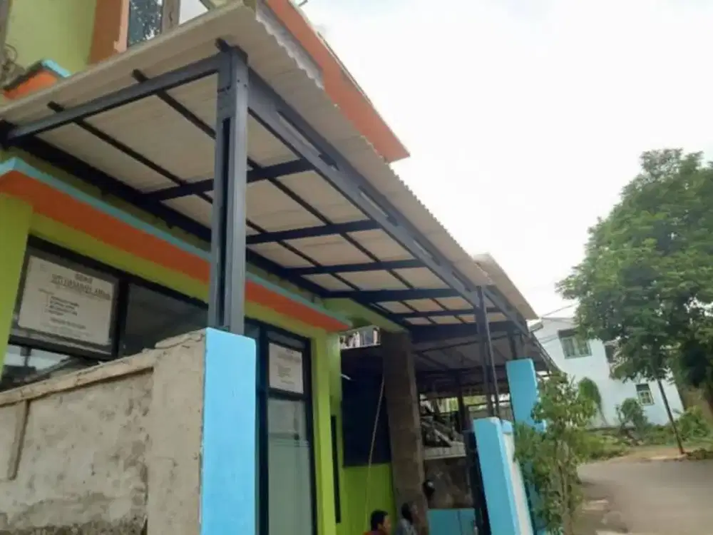 Kanopi alderon single terpasang rapi