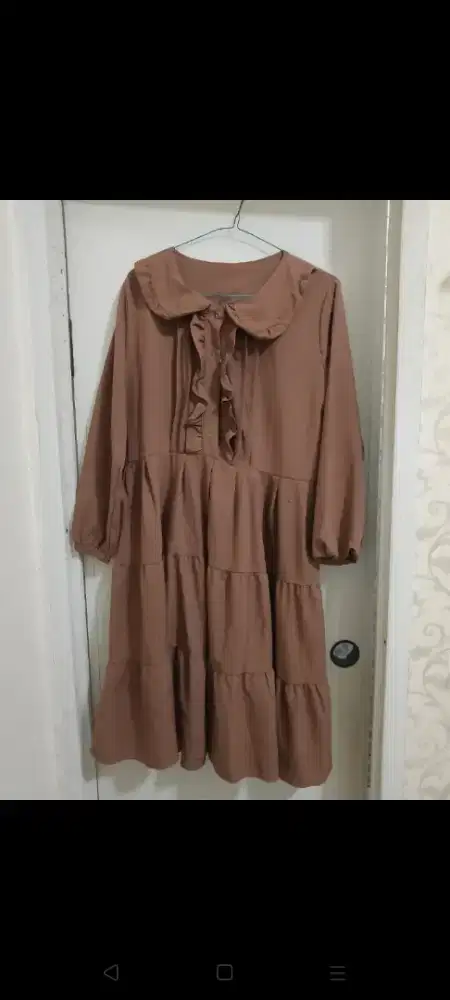 Preloved gamis busui bahan strech tebal adem tdk panas all size