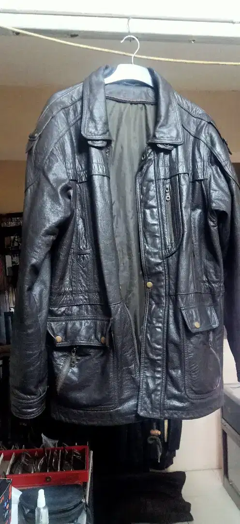 Jaket kulit import original XL mulus