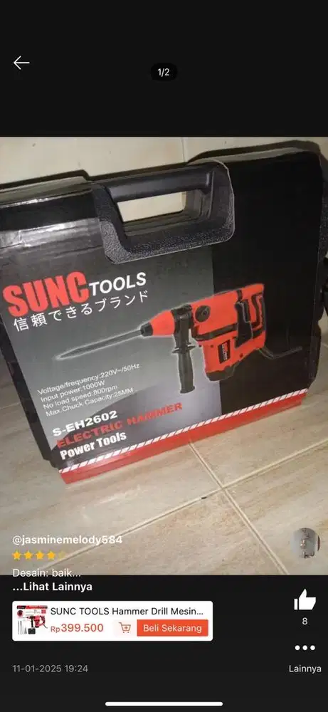 Mesin jack hammer drill Bor bobok beton murah