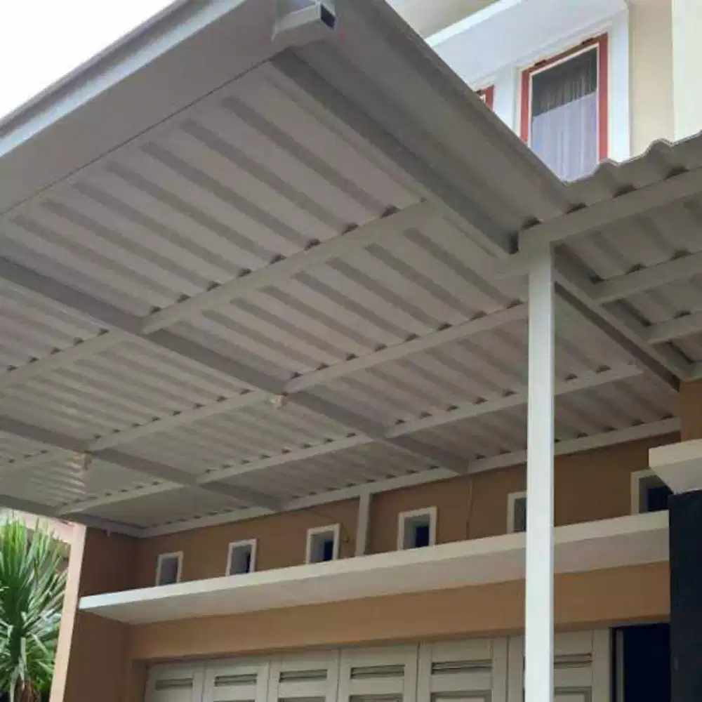 Rangka kanopi besi hollow 4x6 4x4 atap alderon