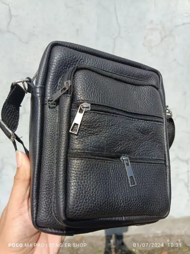 Tas Selempang Kulit Sapi Asli ( BISA COD )