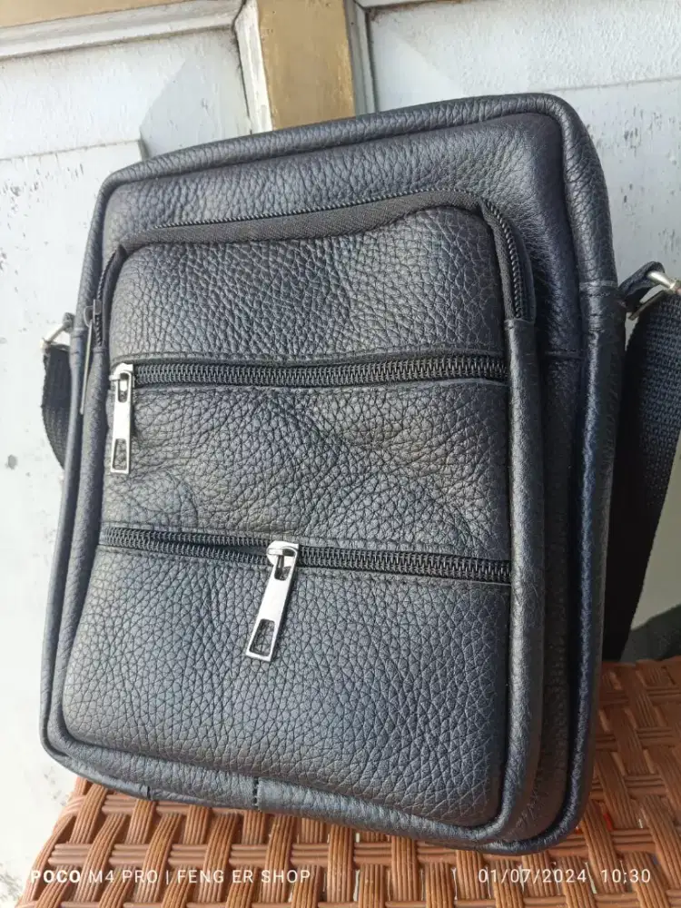 Tas Selempang Kulit Sapi Asli ( BISA COD )