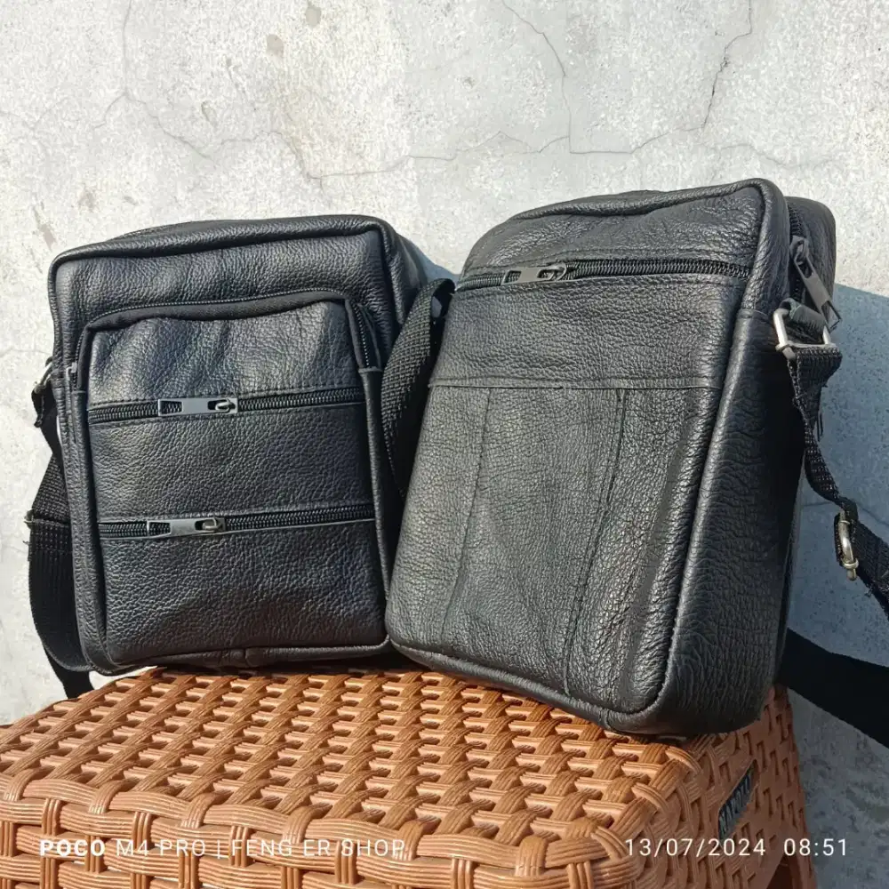 Tas Selempang Kulit Sapi Asli ( GRATIS ONGKIR )
