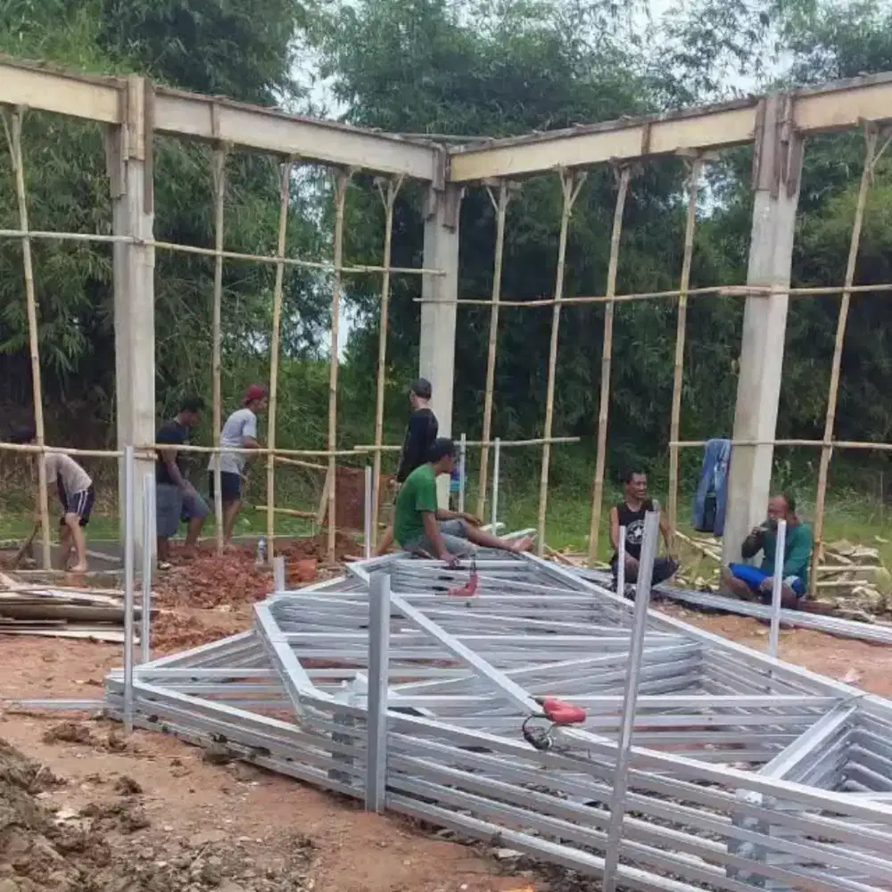Jasa pasang rangka baja ringan terpasang rapi