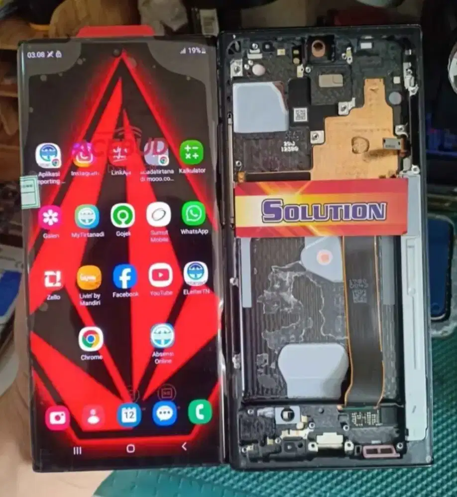 LCD TOUCHSCREEN SAMSUNG NOTE 20 ULTRA / N985 ORI OLED + PASANG