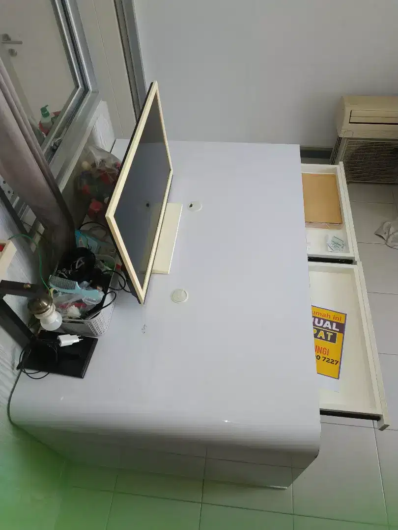 Meja melamin 100cm x 150cm untuk meja kantor atau cafe anti air mulus