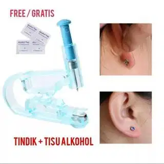 Alat tindik telinga steril 1x pakai disposeable ear piercing jarum