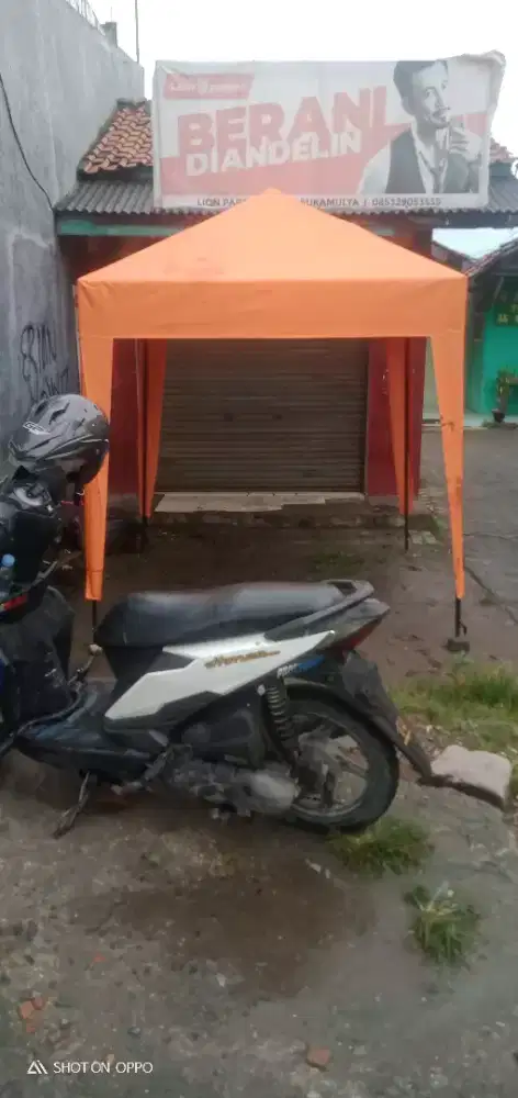 Tenda stand piramid,siap antar ke lokasi/jabodetabek.