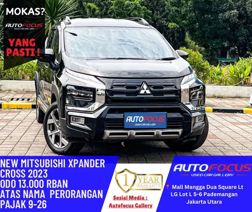Mitsubishi Xpander Cross 1.5 AT 2023 Facelift Hitam Metalik Km antik
